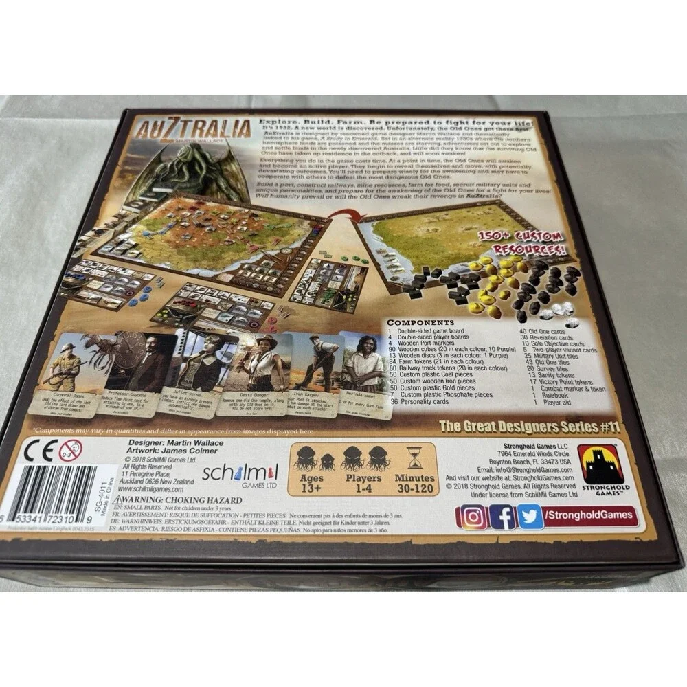 Stronghold Games AuZtralia Board Game Great Designers #11 1-4P Ages 13+ 2018